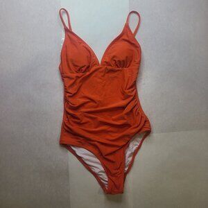 Cupshe Women’s XS One Piece Swimsuit Orange Bathing Suit NWT